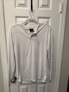 Cuts Clothing White Long Sleeve Henley